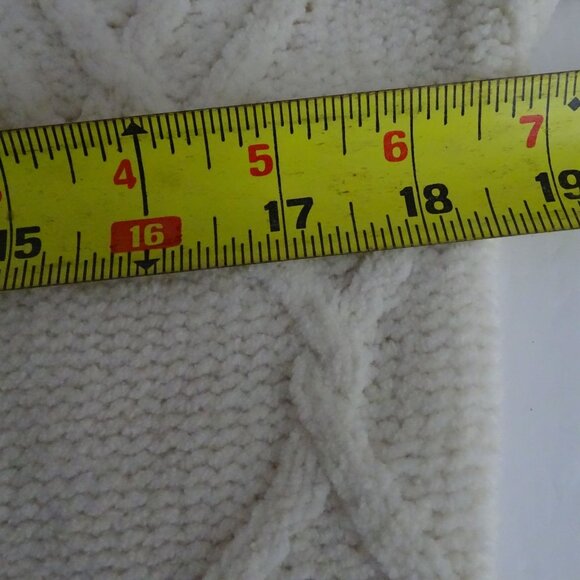 Derek Heart Ivory Cropped Sweater Top Women Size S Long Sleeve Open Knit FLAW - Picture 5 of 7